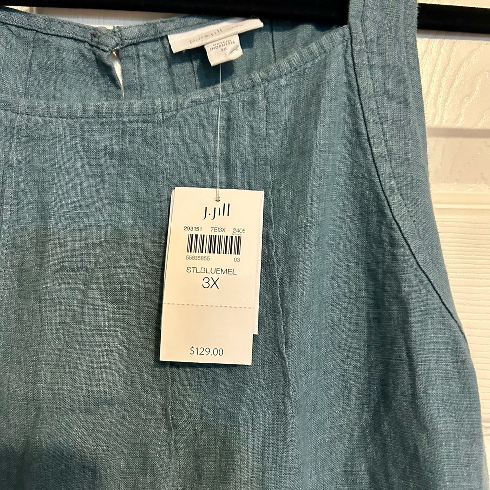 J. Jill Teal Linen Dress 3X